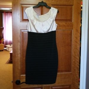 Black and gold cocktail dress